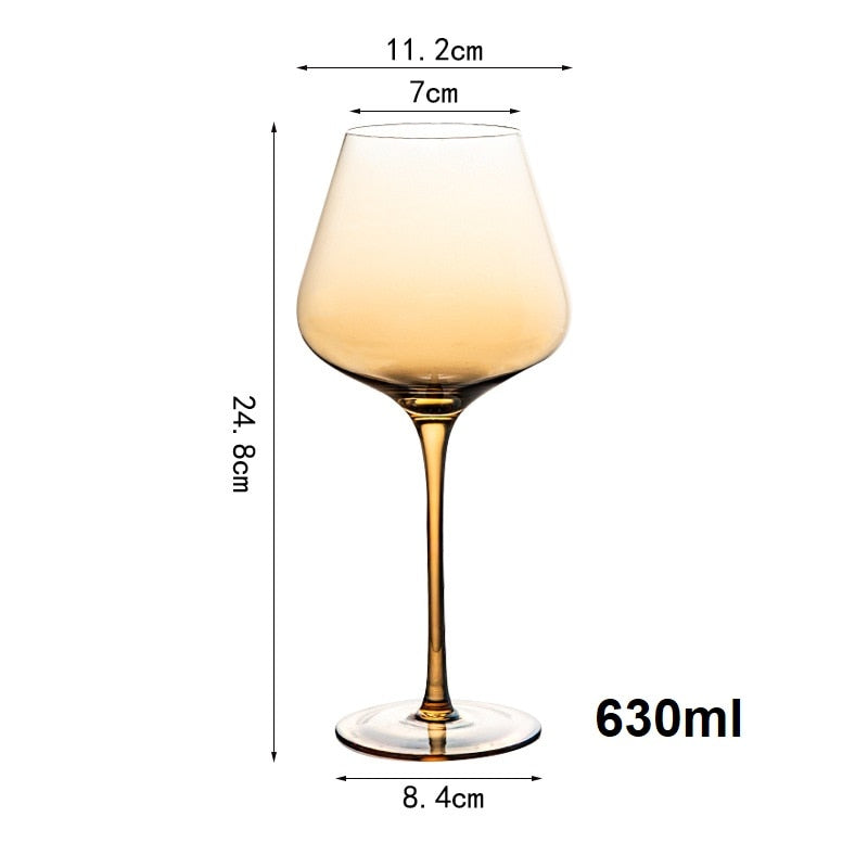 amber wine glass