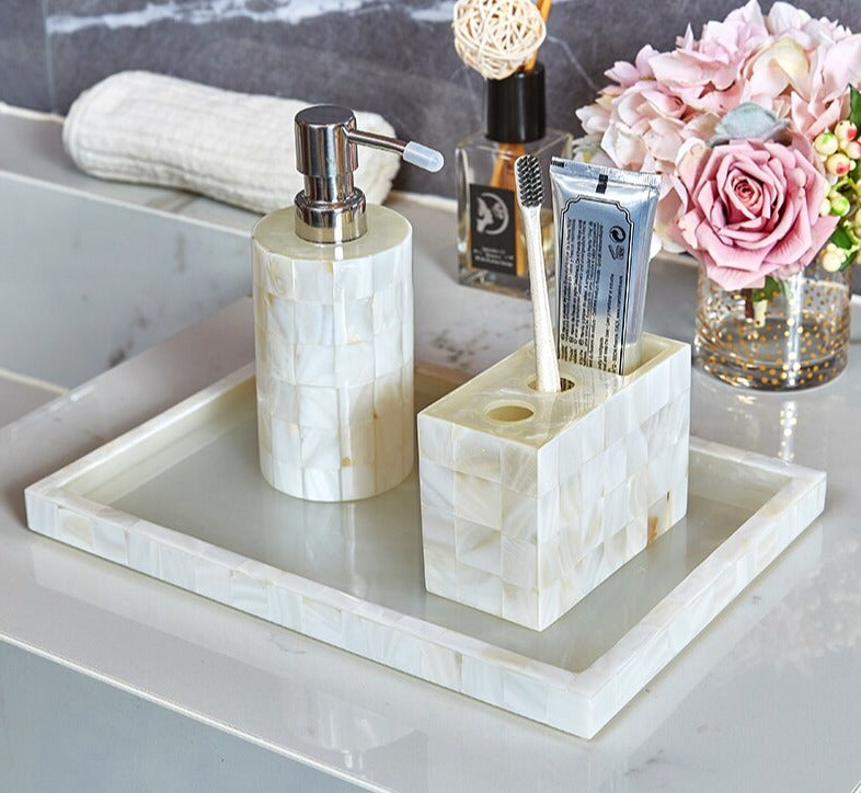 Pearl Shell Pattern Bathroom Accessories