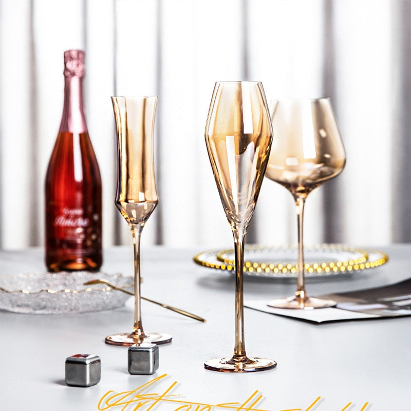 Crystal Wine Decanter and Drinking Glasses