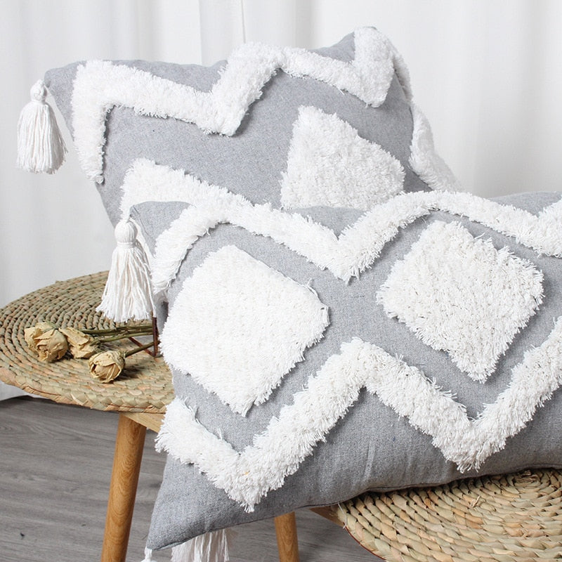 Tassel Cushion Cover (Cover Only,Filling Not Included)