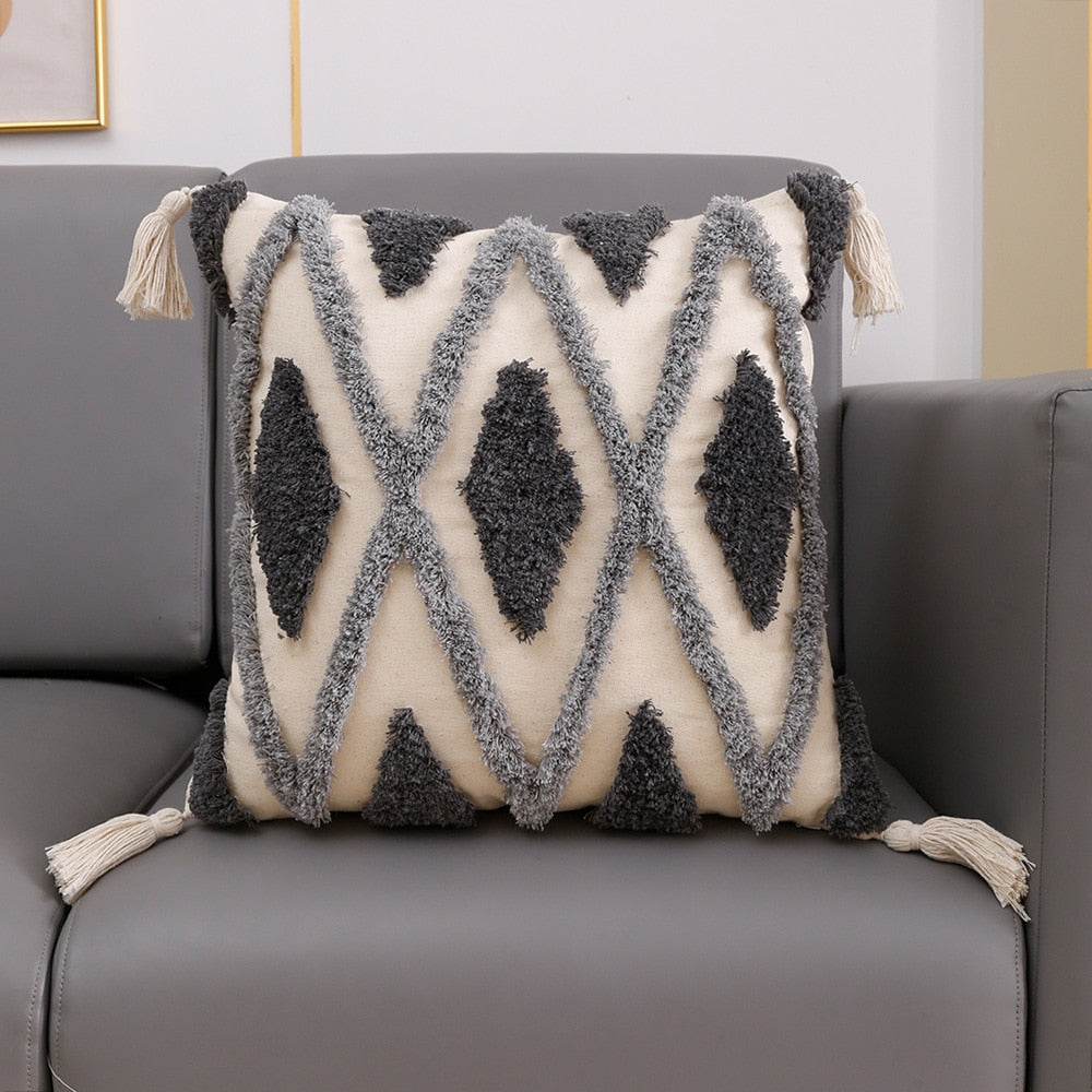 Tassel Cushion Cover (Cover Only,Filling Not Included)
