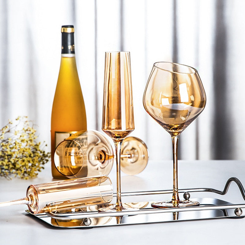 Crystal Wine Decanter and Drinking Glasses