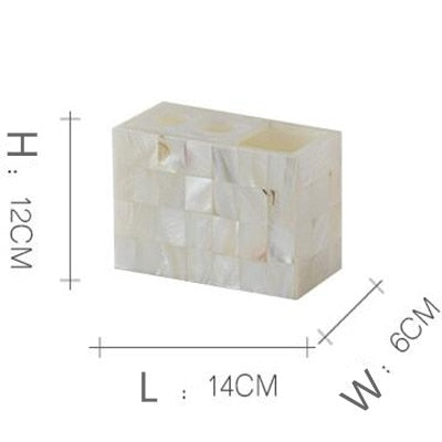 Pearl Shell Pattern Bathroom Accessories