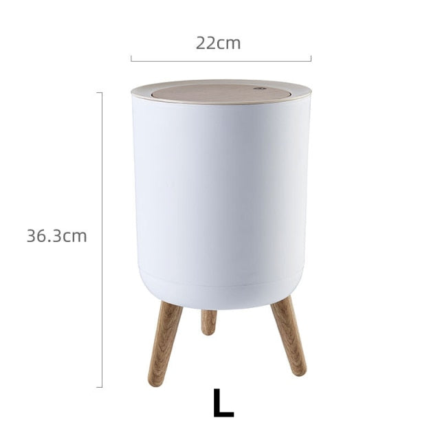 Wooden Accent Trash Bin