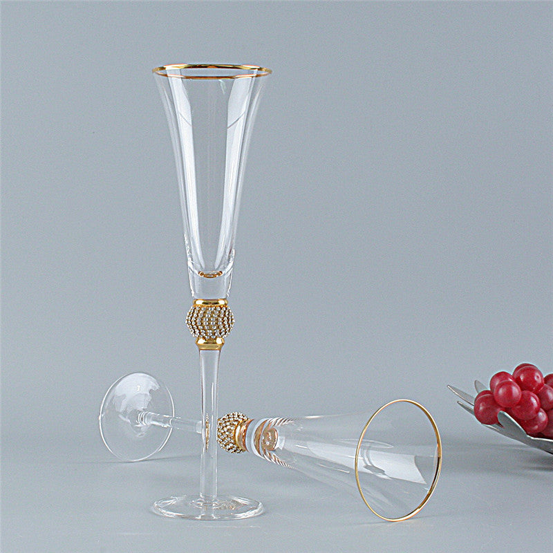 Inlaid Diamond Champagne Glass